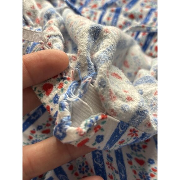 Lanz of Salzburg Womens Blue Flannel Tyrolean Pajama Pant Blue Large READ - Picture 9 of 10